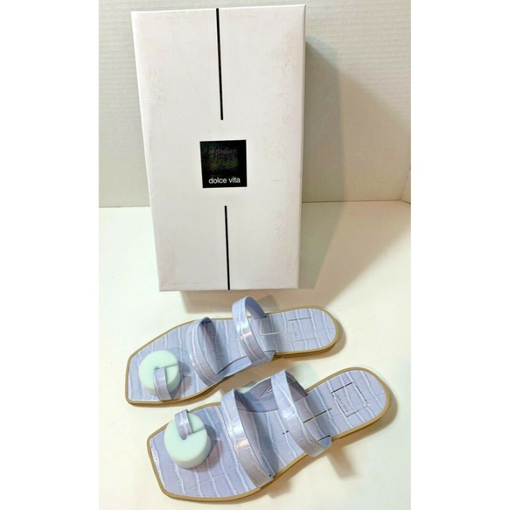 Dolce Vita Woman's Isala Blue Flat Shoe size 8 New In Box