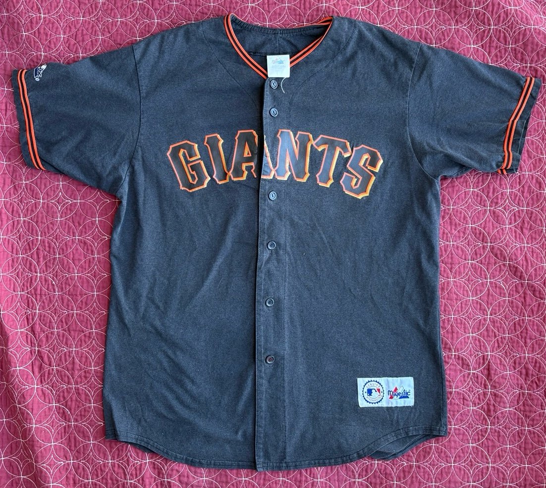 Vintage 1990s MLB San Francisco Giants Jersey Majestic Tag Size L Made In USA