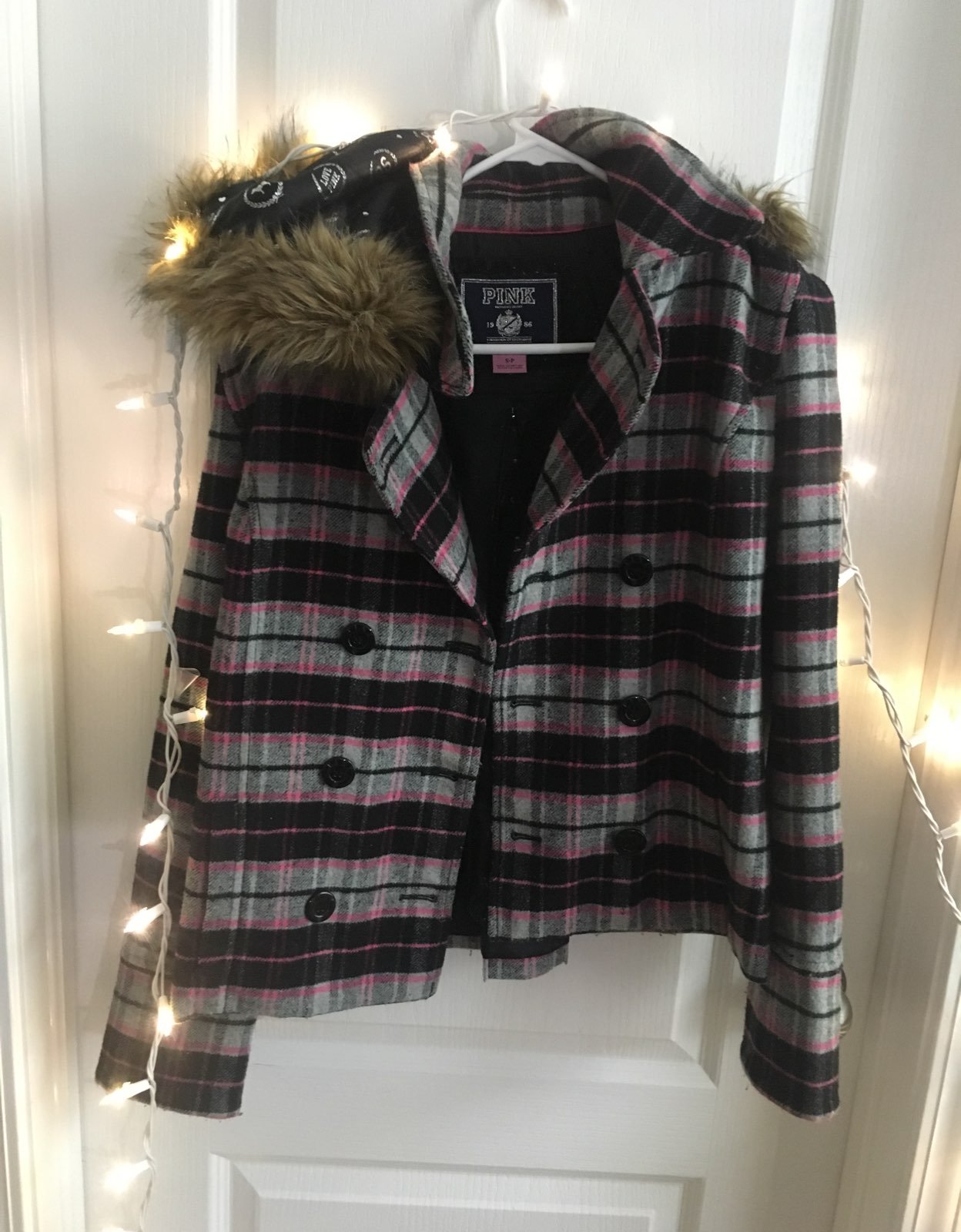 PINK Parka Jacket Coat Small