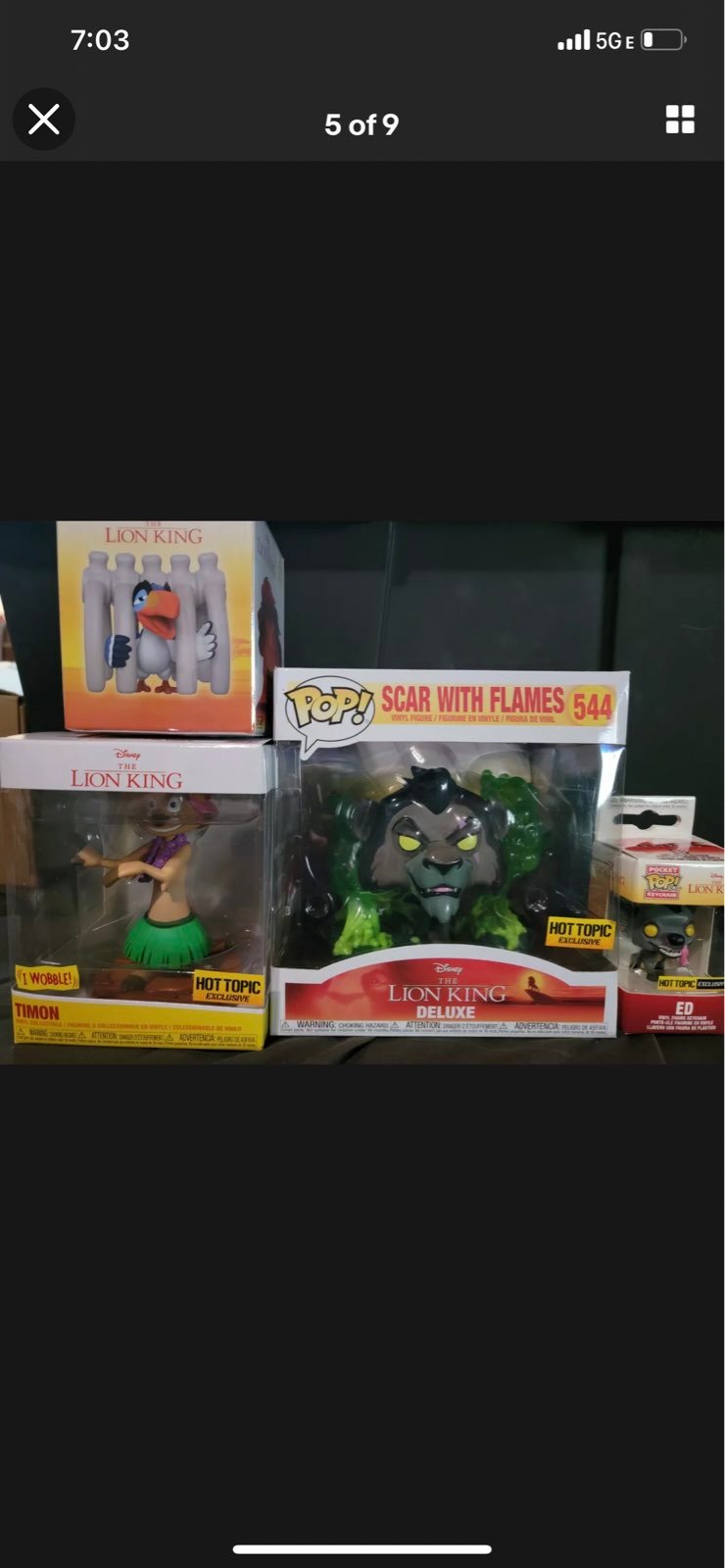Lion king funko scar with flames 544