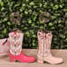 Pink Coquette Bow Cowgirl Boot Card Holders set of 2