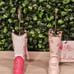 Pink Coquette Bow Cowgirl Boot Card Holders set of 2