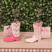 Pink Coquette Bow Cowgirl Boot Card Holders set of 2