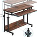 Tribesigns Portable Computer Desk with Wheels, Height Adjustable Mobile Laptop T