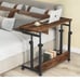 Tribesigns Portable Computer Desk with Wheels, Height Adjustable Mobile Laptop T