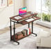 Tribesigns Portable Computer Desk with Wheels, Height Adjustable Mobile Laptop T