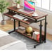 Tribesigns Portable Computer Desk with Wheels, Height Adjustable Mobile Laptop T