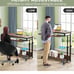 Tribesigns Portable Computer Desk with Wheels, Height Adjustable Mobile Laptop T