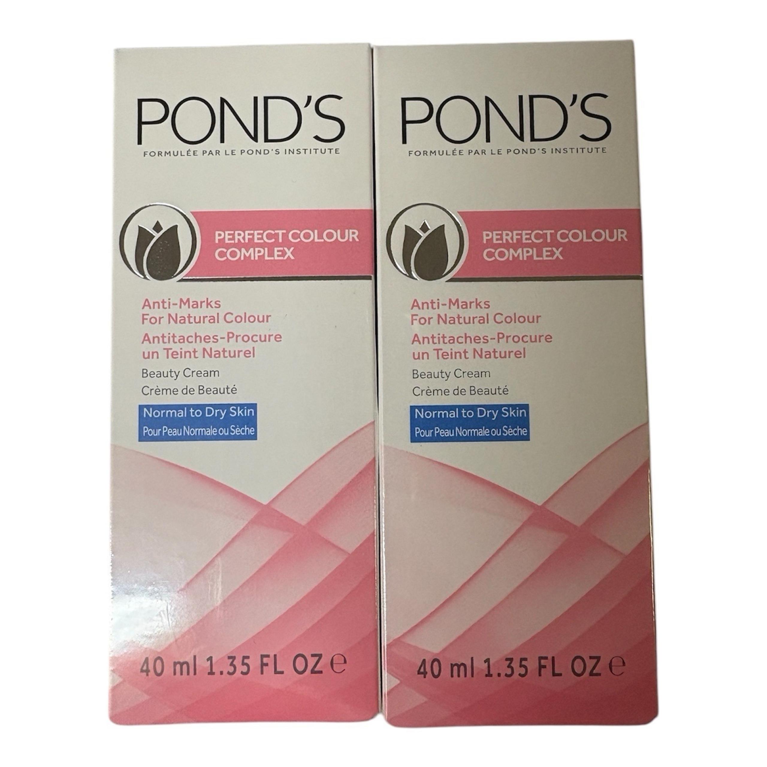 SET OF 2 Ponds Perfect Colour Complex Beauty Cream Normal to Dry Skin 1.35oz