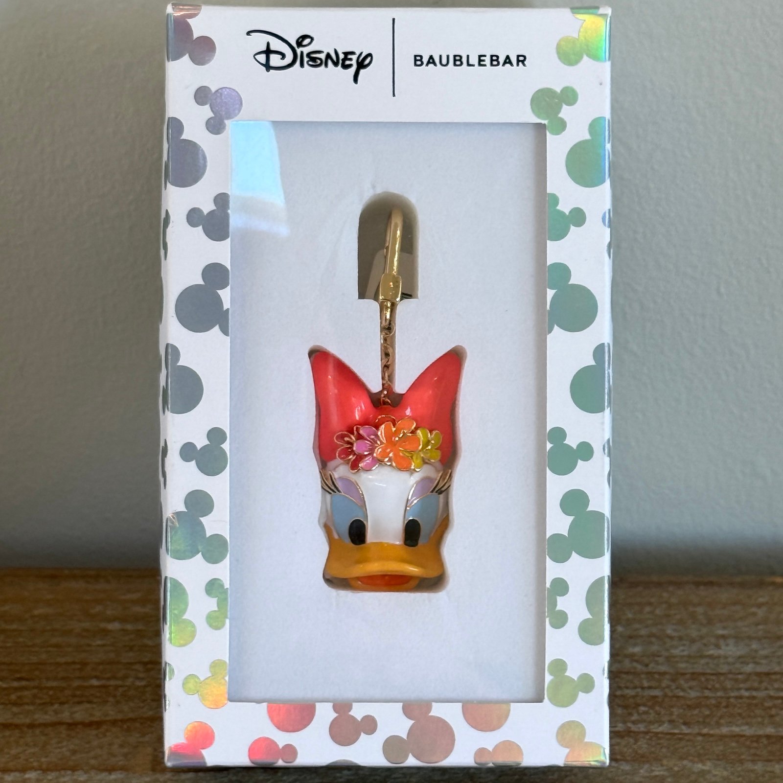 BAUBLEBAR Disney DAISY DUCK Orange Floral Bow BAG CHARM Key Chain BNWT