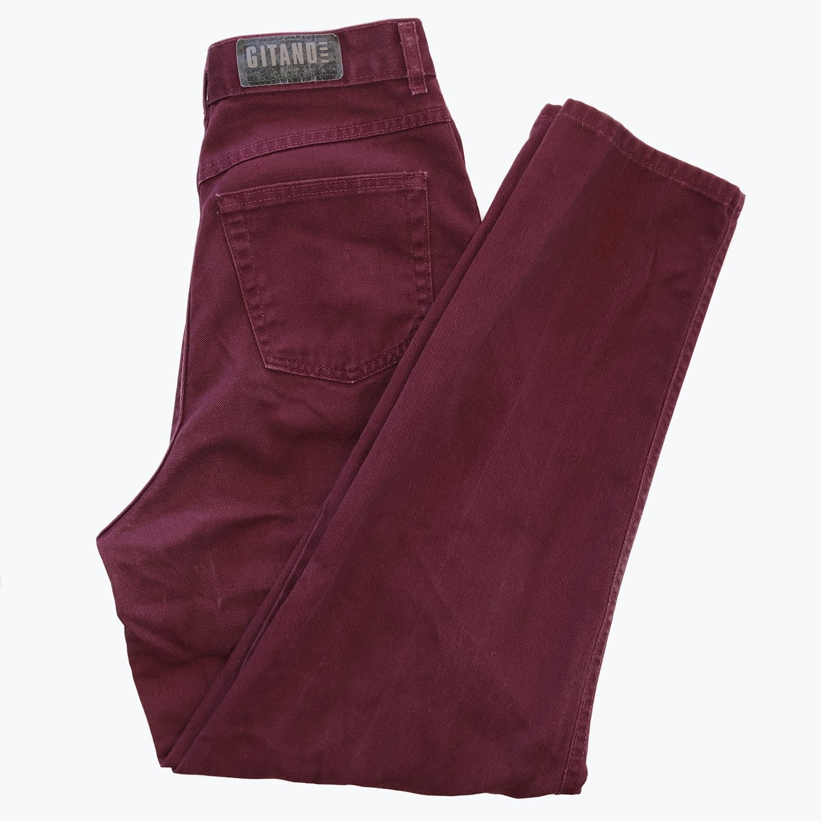 Vintage Gitano Maroon High Rise Mom Jean