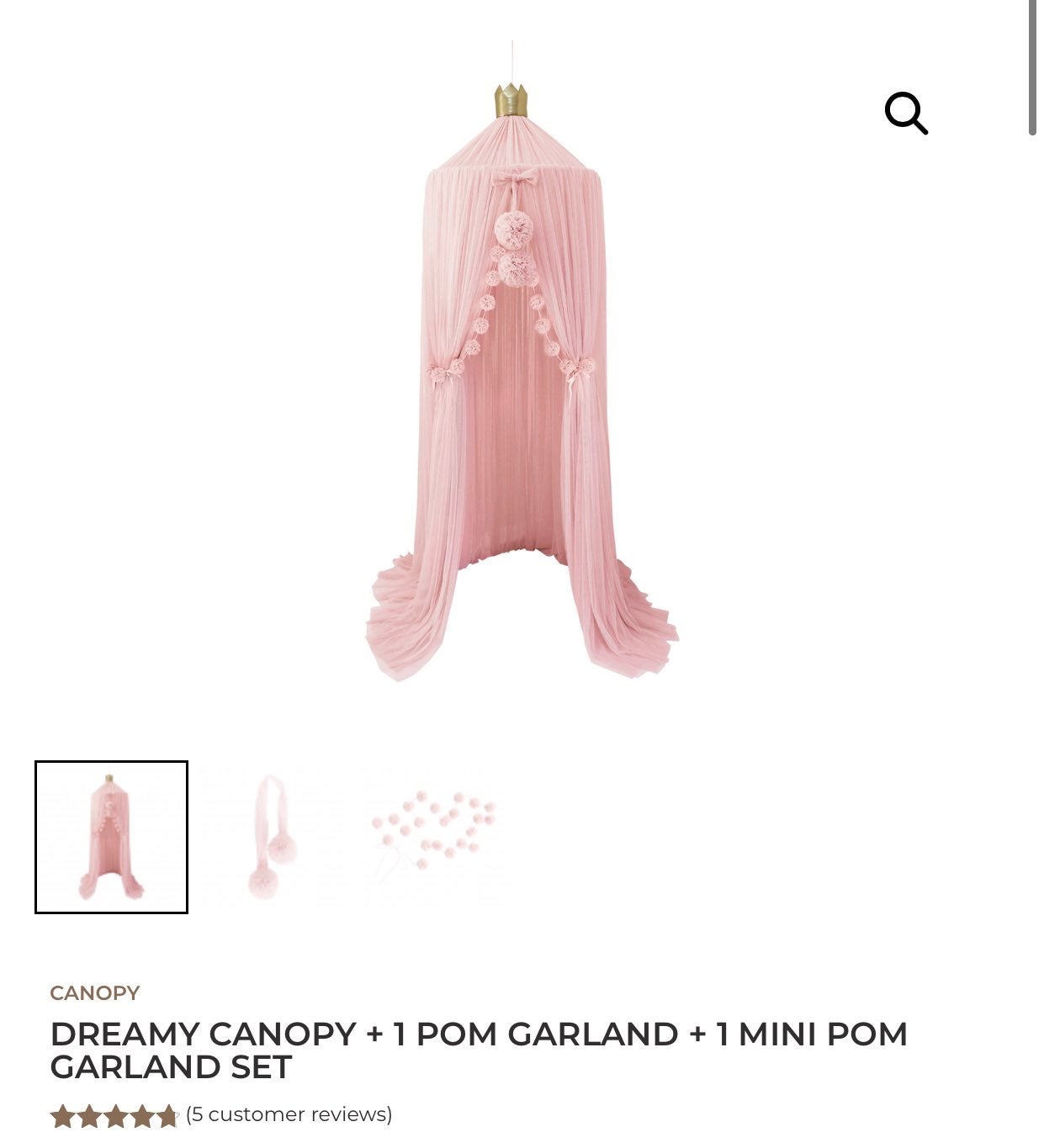 Bed Canopy- Light Pink