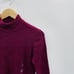 Karen Scott Womens Size XS Cotton Solid Rib Mock-Neck Sweater Merlot Red 1466