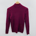 Karen Scott Womens Size XS Cotton Solid Rib Mock-Neck Sweater Merlot Red 1466