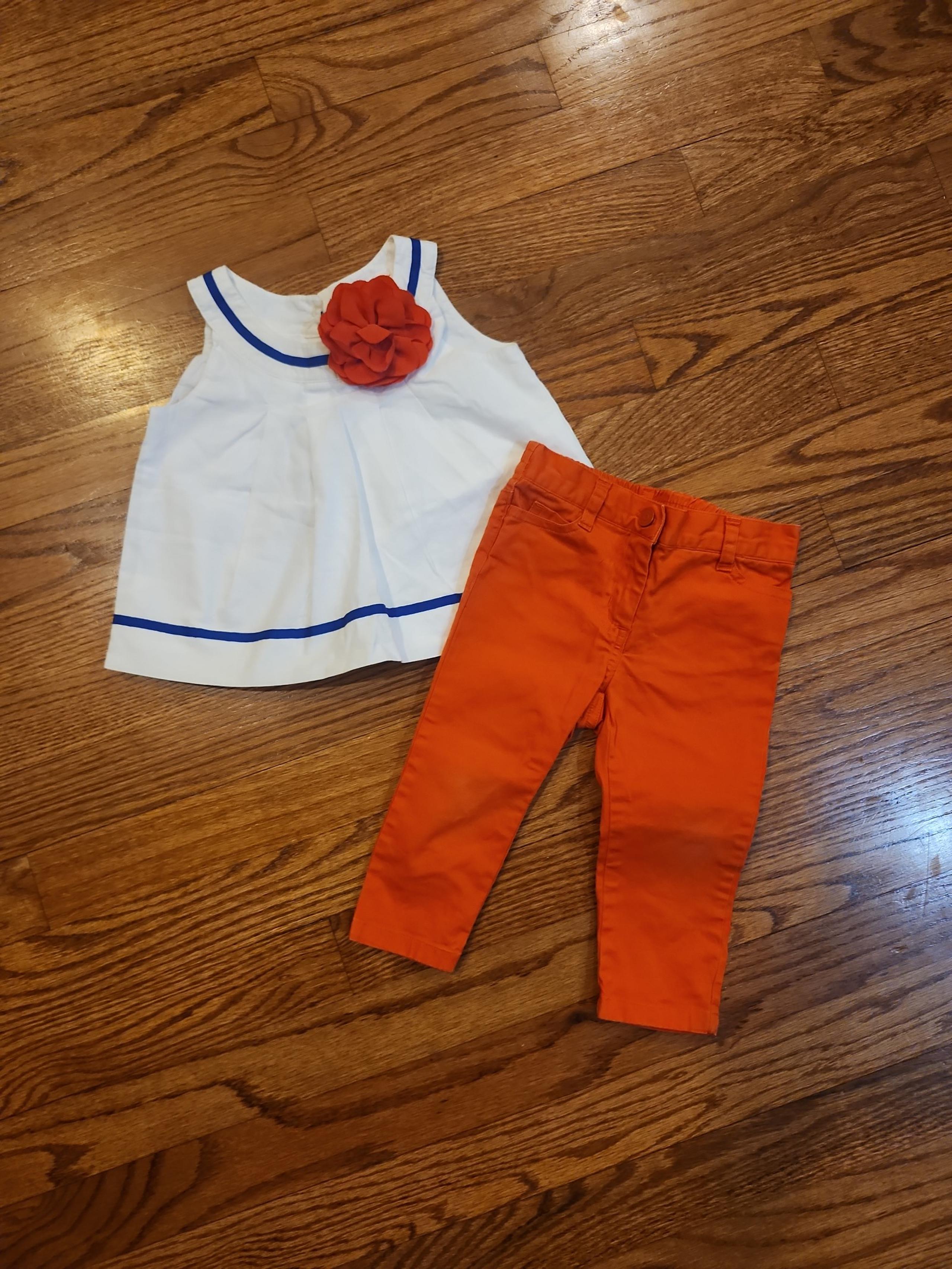 JANIE AND JACK Flower Outfit Size 12-18 Months