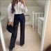 Zara ripped black wide leg ( size 10)