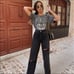 Zara ripped black wide leg ( size 10)
