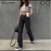 Zara ripped black wide leg ( size 10)