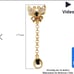 Premium monte bell indicolite, butterfly earrings 0.75 ctw YG over sterling silv