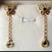 Premium monte bell indicolite, butterfly earrings 0.75 ctw YG over sterling silv
