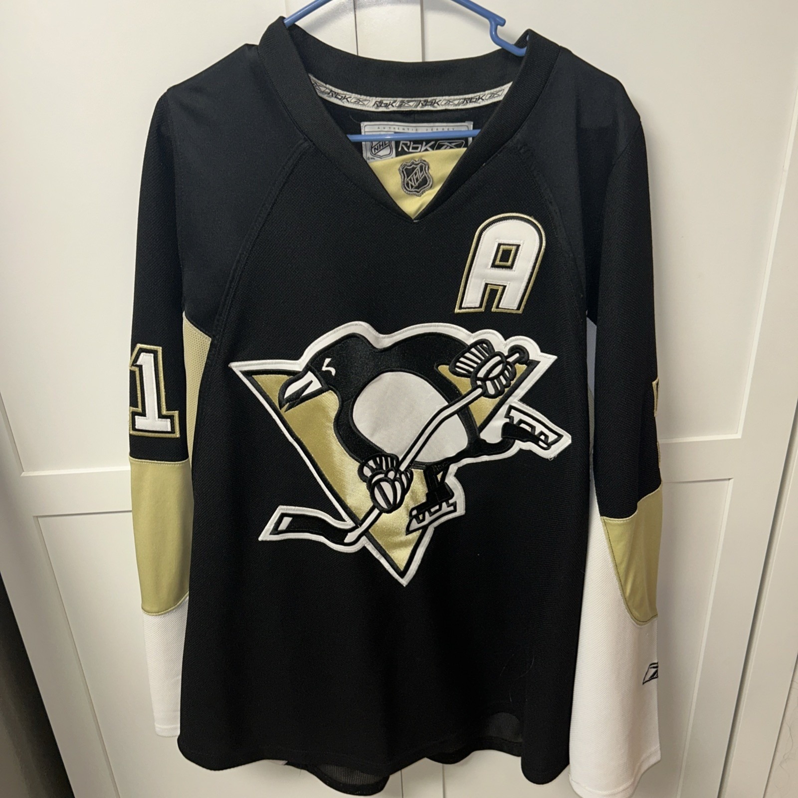 Reebok CCM NHL Pittsburgh Penguins Evgeni Malkin Stanley Cup MiC Black Jersey 54