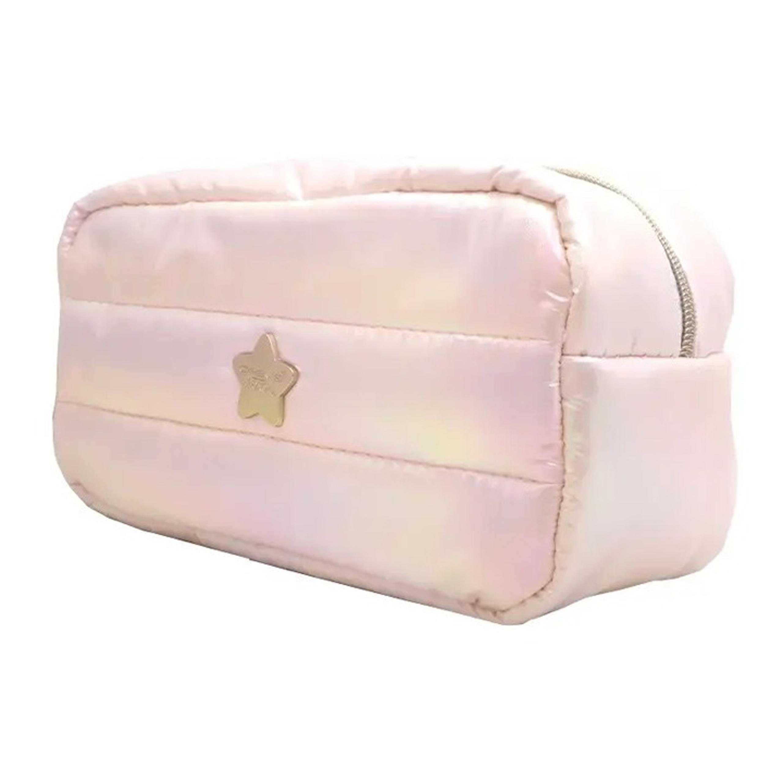 NEW The Crème Shop ONCH Hollywood Wanderlust Pink Iridescent Travel Makeup Case