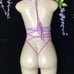 Pink swimsuit Crochet Trimexotic dance wear stripper outfit one piece