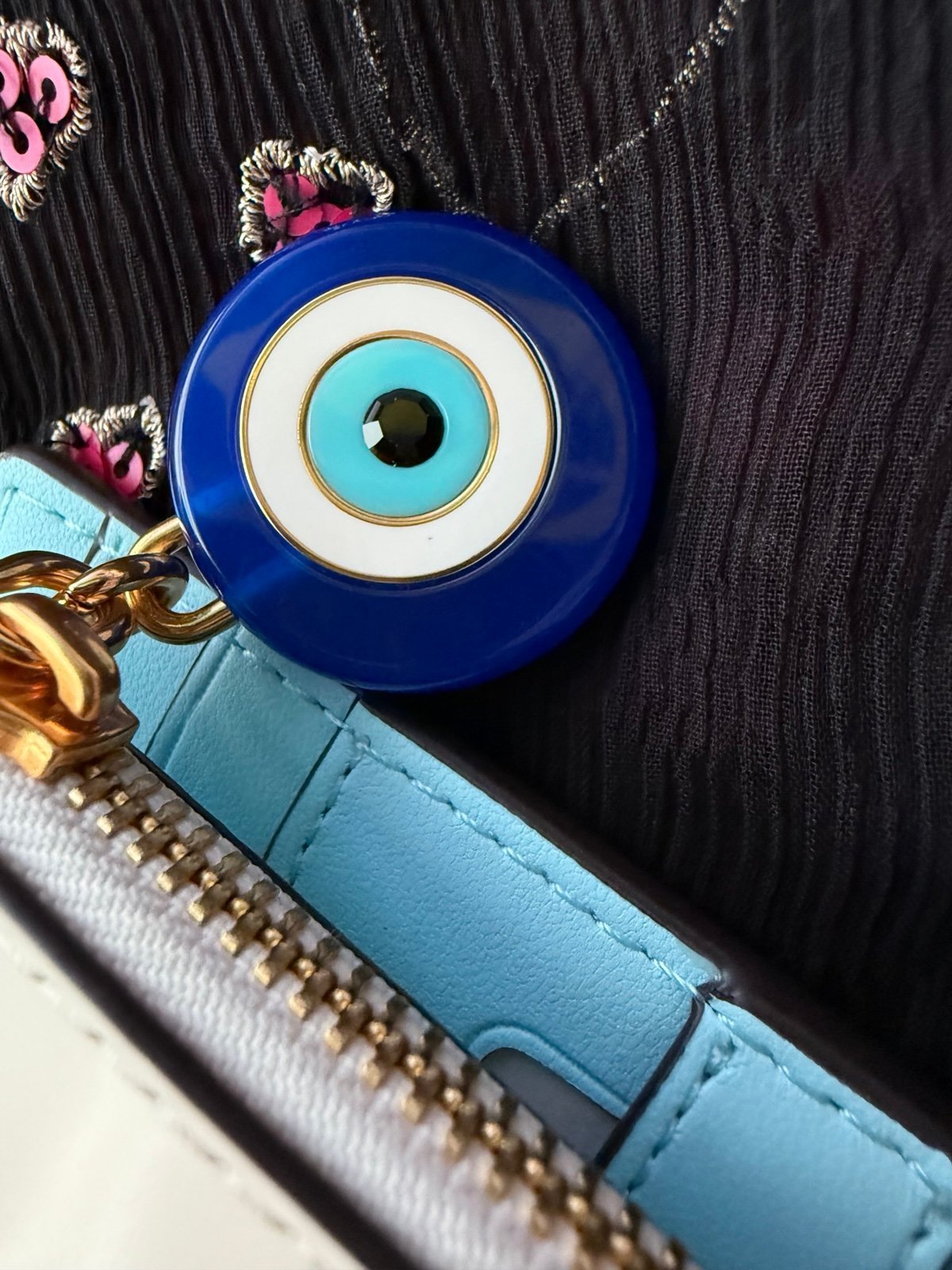 Kate Spade Evil Eye Small Slim Bifold Wallet Wallets