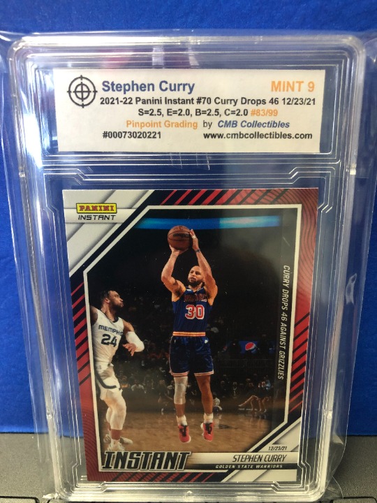 2021-22 Panini Instant Stephen Curry #70 Curry Drops 46 12/23/21 Graded 9. 83/99