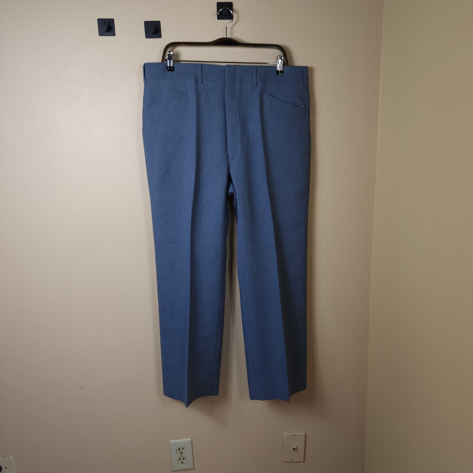 Vintage Haggar Gray Flat Front Dress Slacks Size 38x29