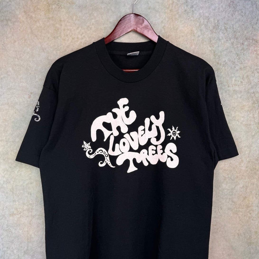 VTG 90s The Lovely Trees 'Everybody Get Your Love' Band T Shirt Sz XL Black