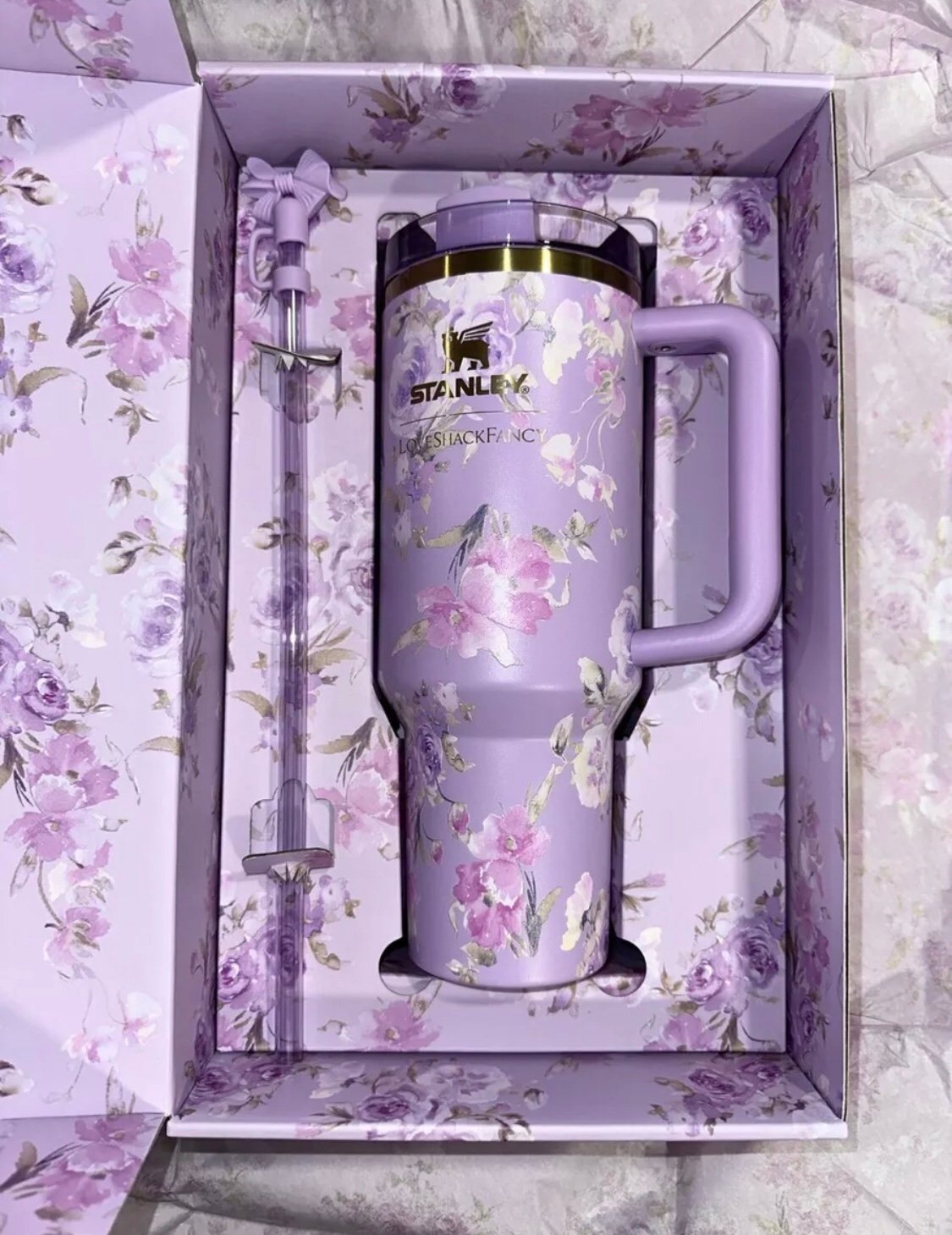 The Stanley x LoveShackFancy Quencher | 40 OZ - Happy Thoughts