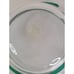 Blenko Glass 9808 Crystal Round Hat Bowl Applied Emerald Green Swirl 2001 signed