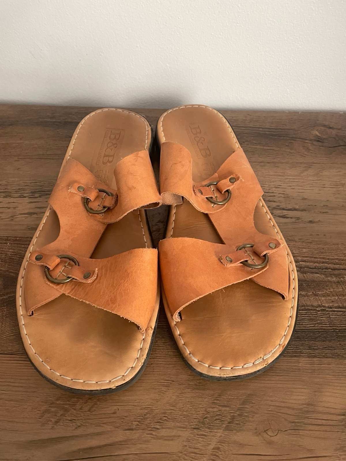 Men’s Greek Leather Sandals Size 11.5 Slip On Summer Shoe Hippie Bohemian