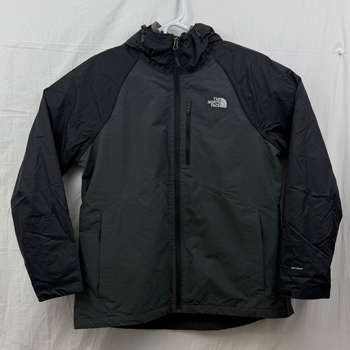 The North Face 3 in 1 Raincoat with Inner Lightweight Jacket Women XL Black Gray