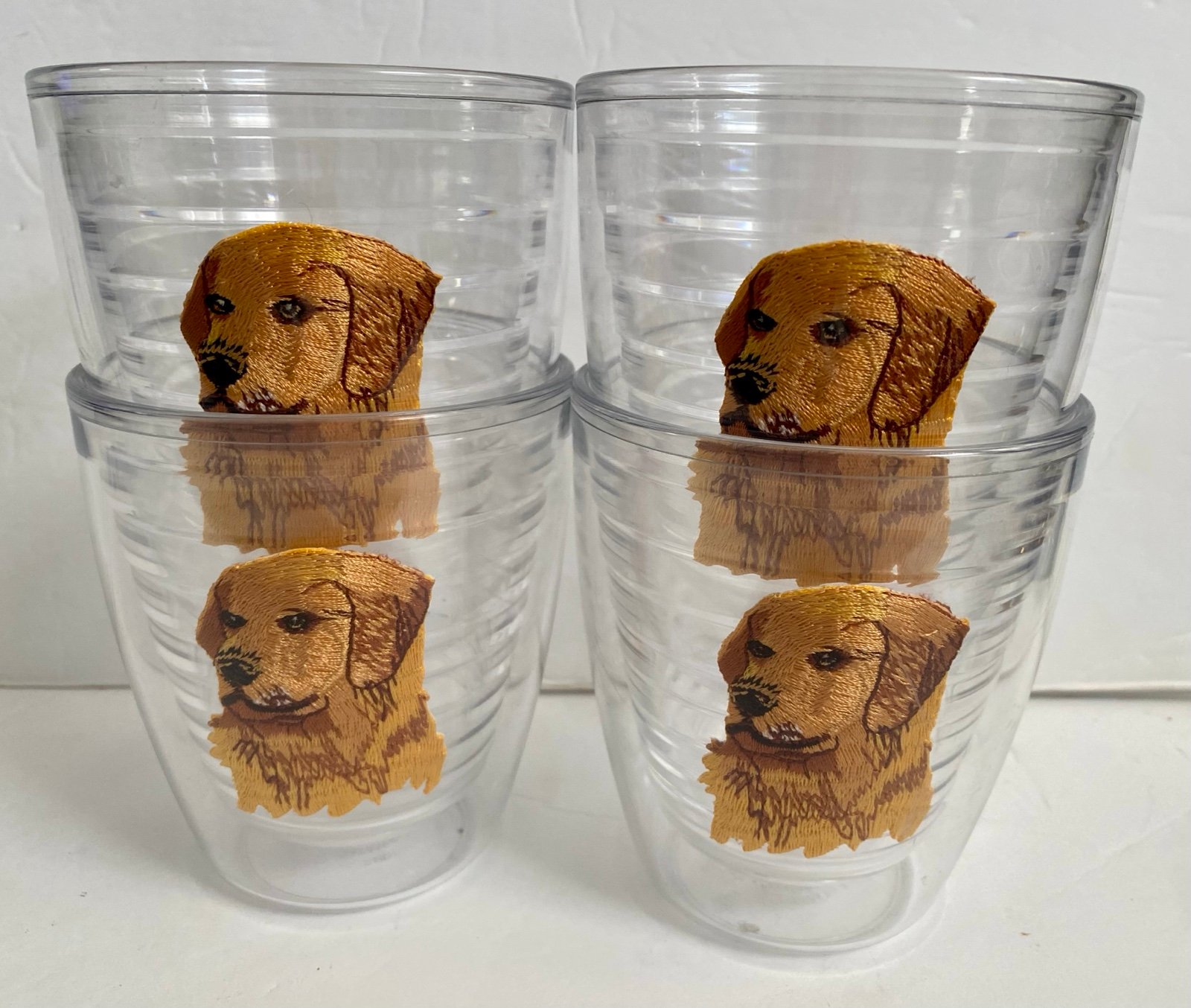 Set of 4 Tervis Dog Plastic Insulated Cup for Summer
