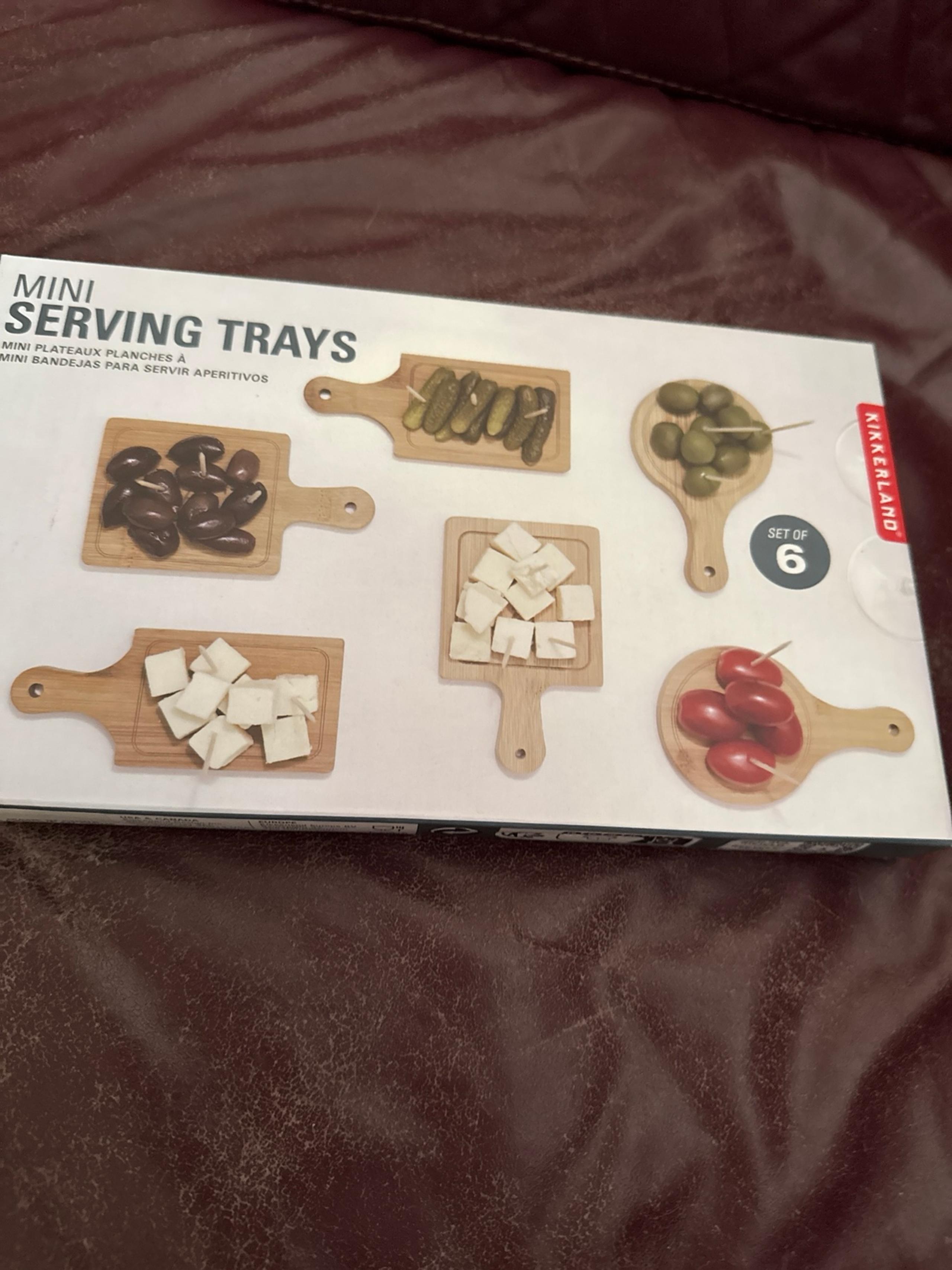 Kikkerland mini wood serving trays