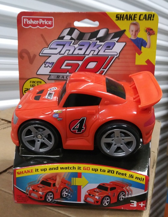 Shake 'n Go Racers! Super Car Orange # 4 Race Vehicle w/ Sound & Action
