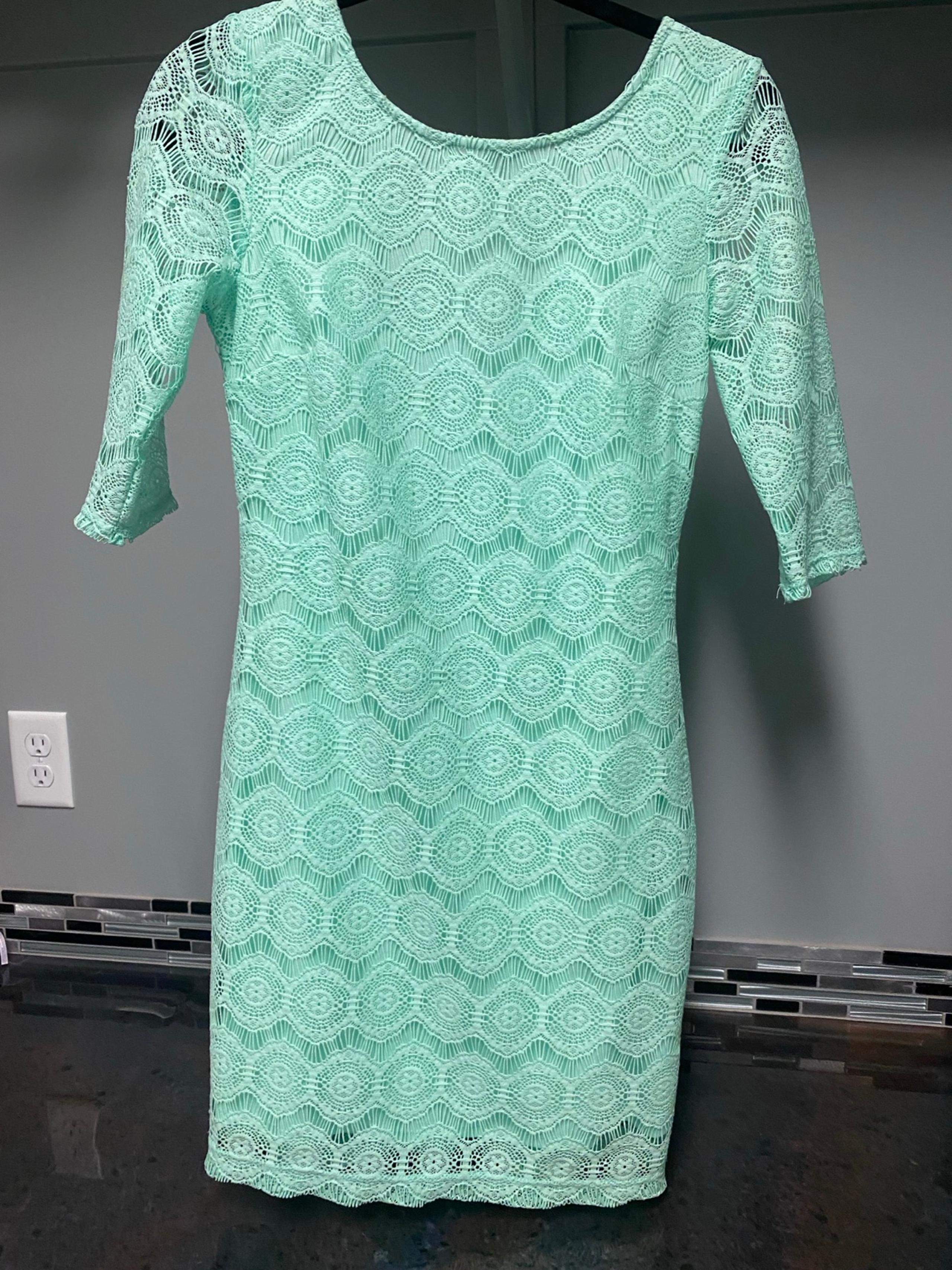 Mint Green Lace Dress