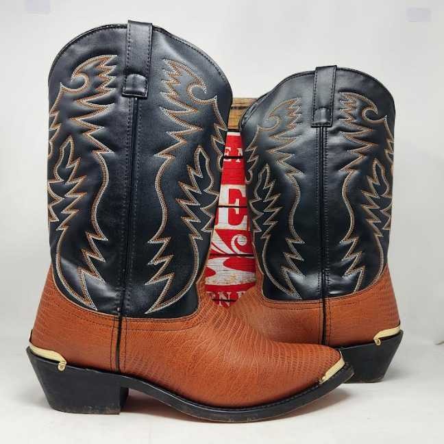 Men's 11.5 X-Wide Laredo Atlanta Antique Peanut lizard print cowboy boots 68086