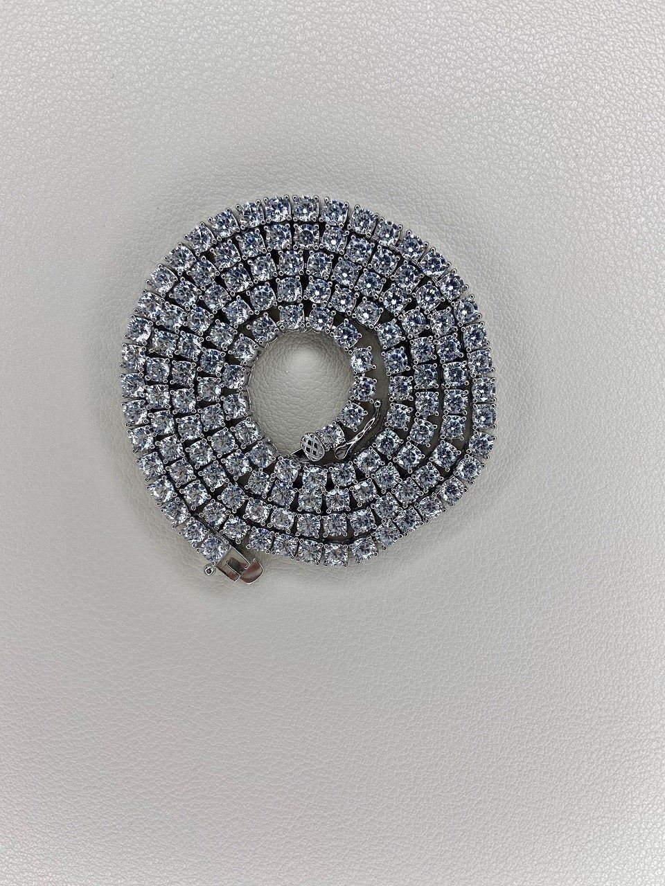 Tennis Chain 3mm Real 925 Silver Unisex