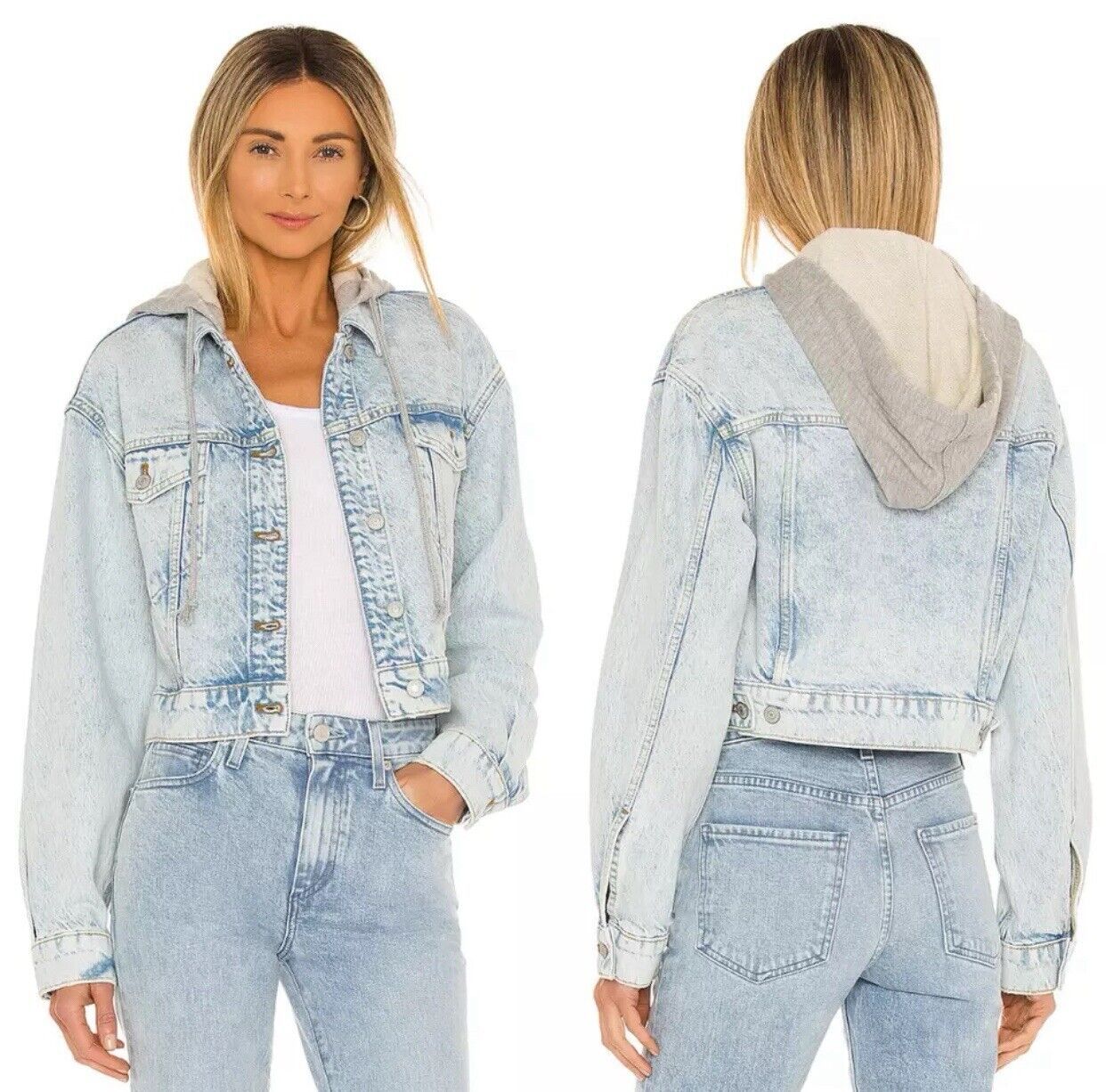 Free People Brando Denim Jacket in Malta Wash Size XS