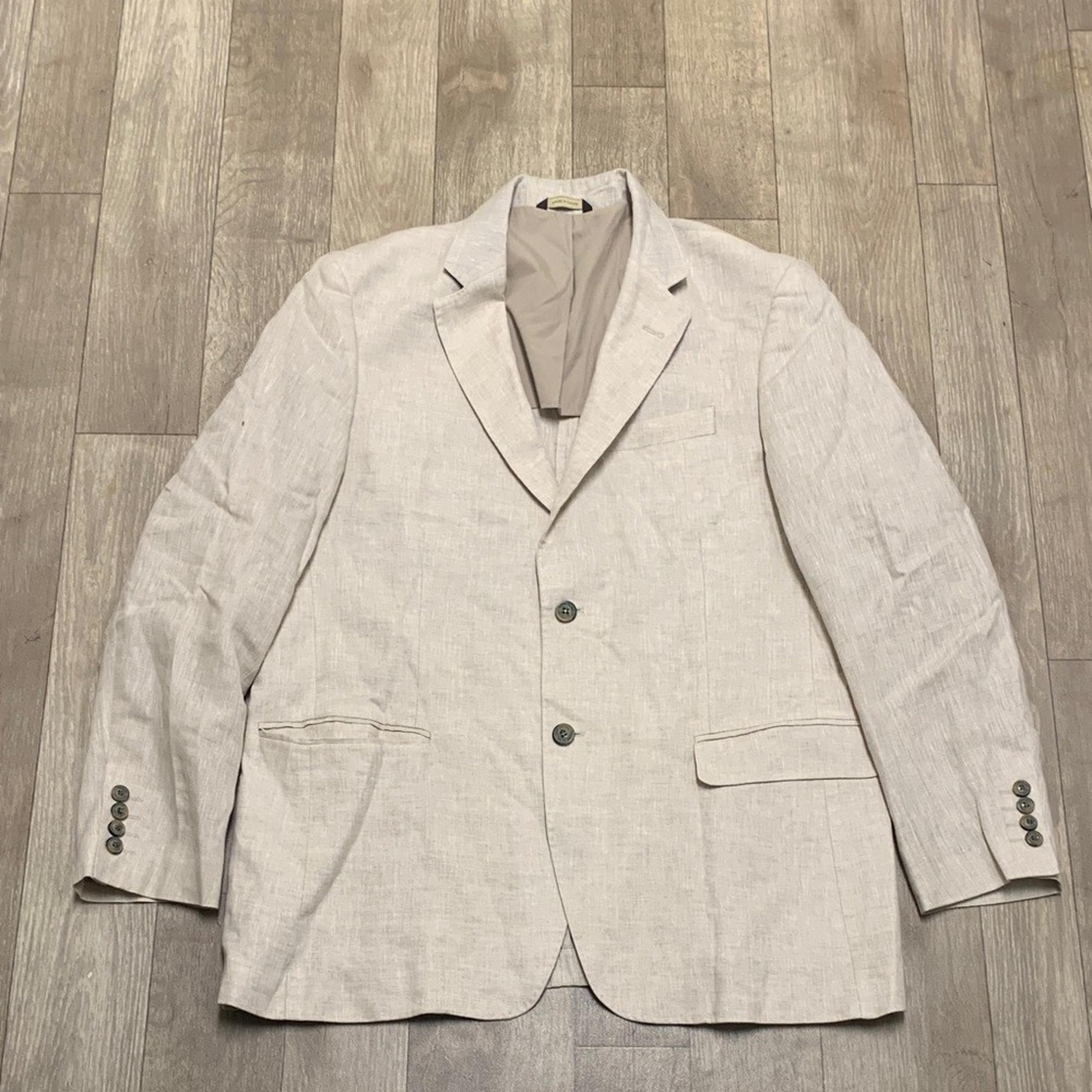 Mens Tasso Elba 100% Linen 2 Button Business Casual Sports Coat Blazer Jacket
