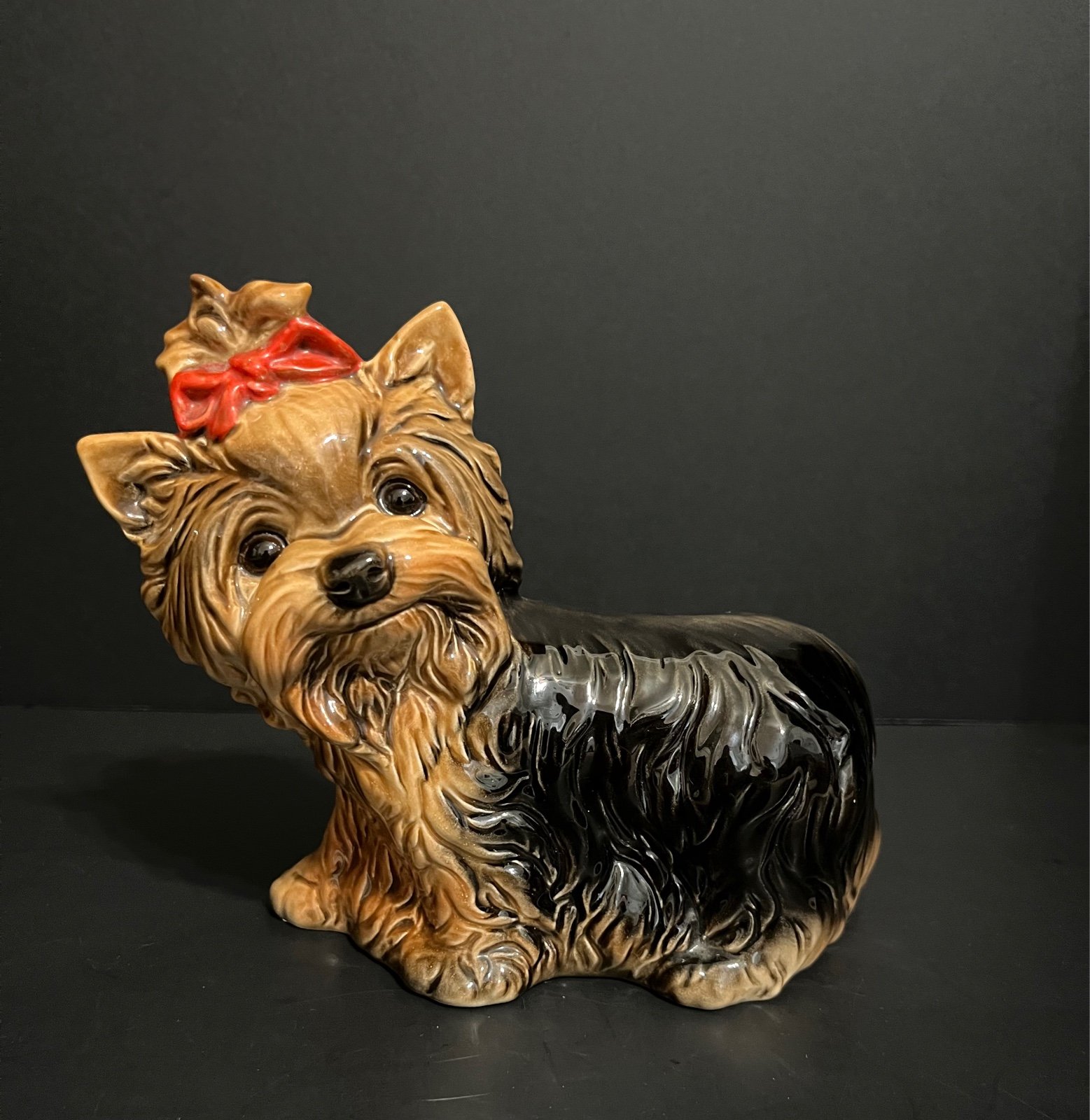 Vintage Goebel Yorkshire Terrier Dog Statue