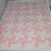 Machine Stitched Soft Handmade Pieced Baby Girl Quilt Eyelet Trim 37 X 45