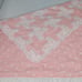 Machine Stitched Soft Handmade Pieced Baby Girl Quilt Eyelet Trim 37 X 45