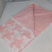Machine Stitched Soft Handmade Pieced Baby Girl Quilt Eyelet Trim 37 X 45
