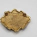 Vintage 60s Enamel Pin Brooch Flower Ivory Gold Black 1.75in tall
