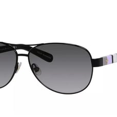 New Kate Spade Sunglasses Dalia/S 0W92/Y7 Black/ Grey Gradient Lenses 58mm