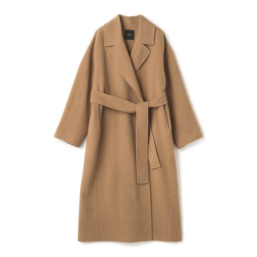 N.O.R.C Camel Long Coat with Belt